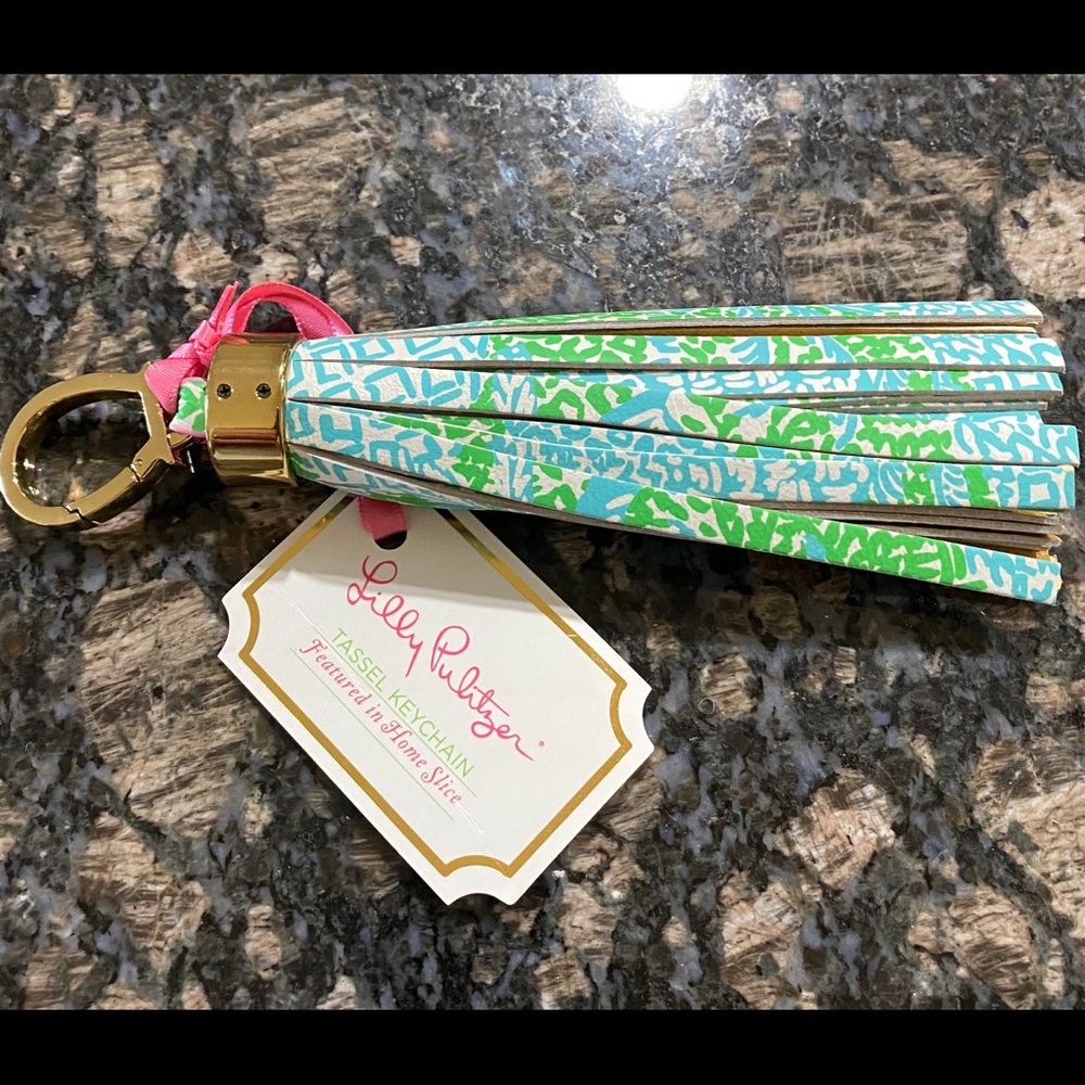 SOLD Lilly Pulitzer keychain home slice